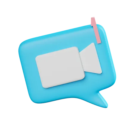 Video Call Notification  3D Illustration