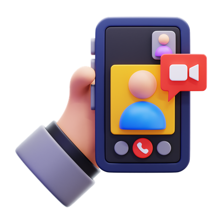 Video Call Screen  3D Icon