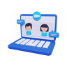video conference call emoji 3d