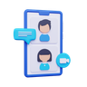 graphics of video call with phone