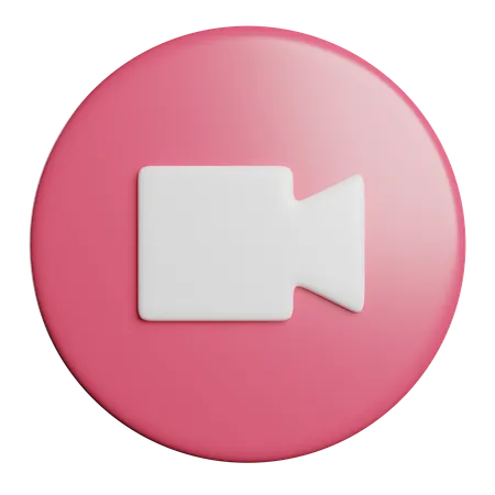 Video Camera Button 3D Icon