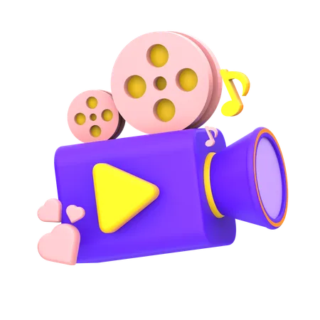 Video Camera  3D Icon