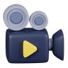 3d video camera logo