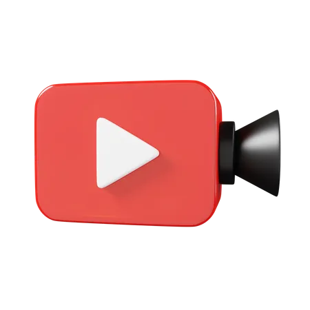 Video Camera Player 3D Icon