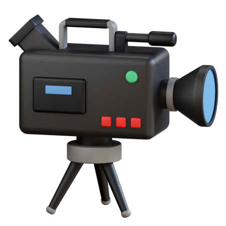 Video Camera With Tripod  3D Icon