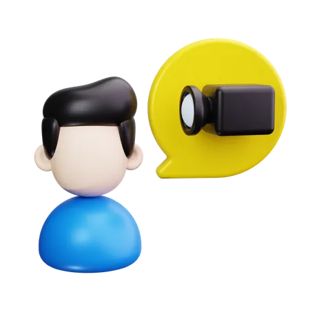 Video chamada  3D Icon