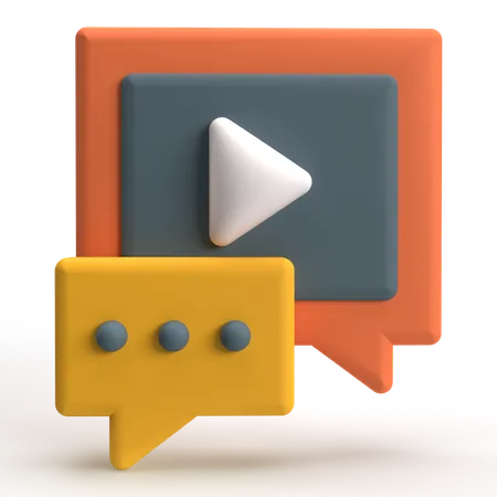 Video Chat  3D Icon