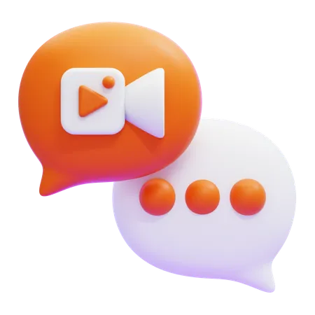 VIDEO CHAT  3D Icon