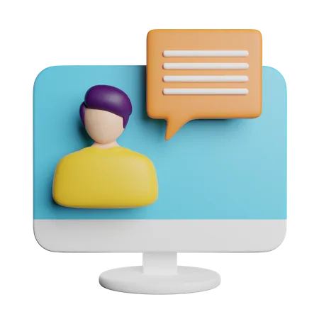 Video Chat  3D Icon