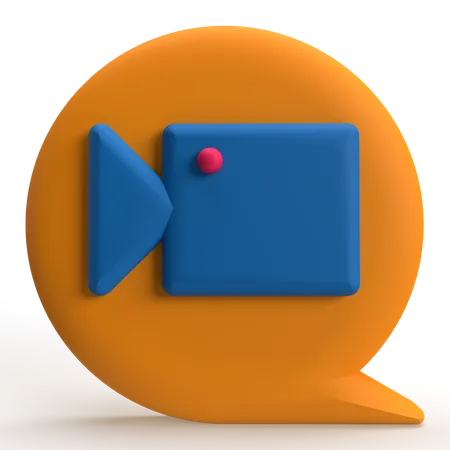 Video Chat  3D Icon