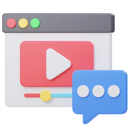 Video Chat  3D Icon