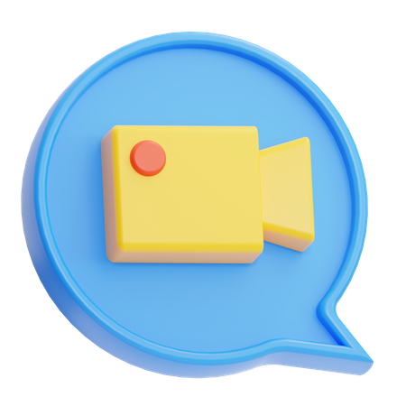 Video Chat 3D Icon