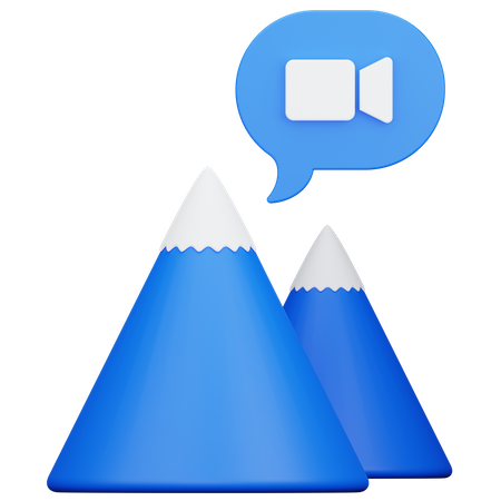 Video chat remoto  3D Icon