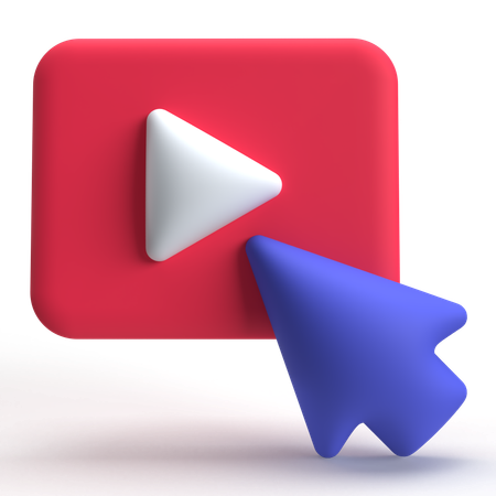 Clic de vídeo  3D Icon