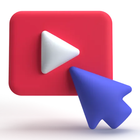 Clic de vídeo  3D Icon