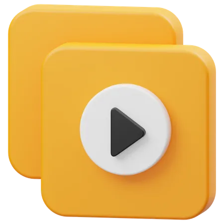 Video Collection 3D Icon