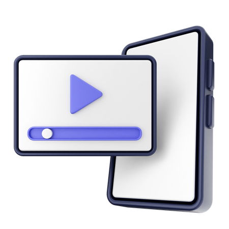 Compartilhamento de vídeo  3D Icon