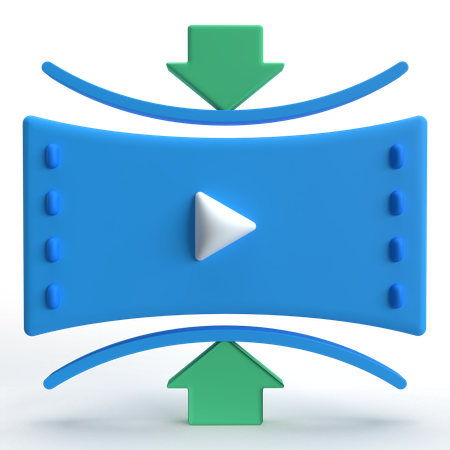 Video Compression  3D Icon