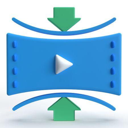 Video Compression  3D Icon
