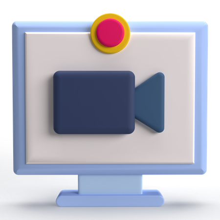 Vídeo de computador  3D Icon