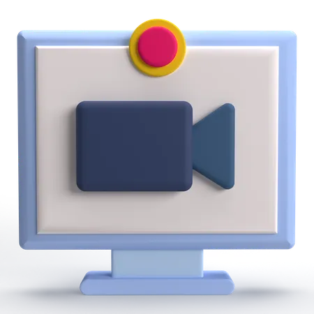 Vídeo de computador  3D Icon