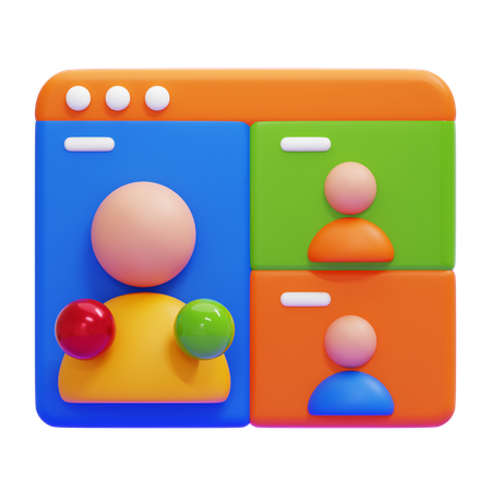 VIDEO CONFERENCE  3D Icon
