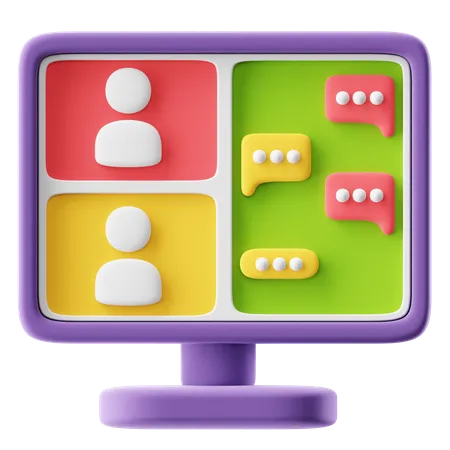 Video Conference  3D Icon