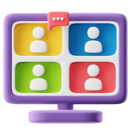 Video Conference  3D Icon
