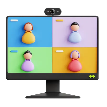 Video Conference  3D Icon