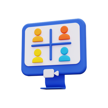 Video conference  3D Icon