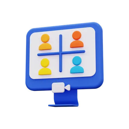 Video conference  3D Icon