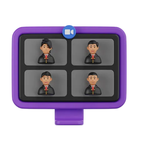 Video Conference  3D Icon