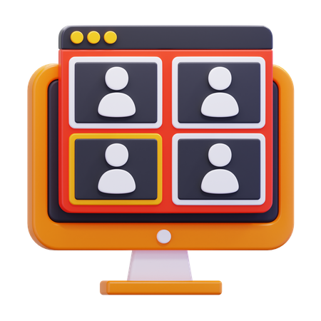 Video Conference  3D Icon