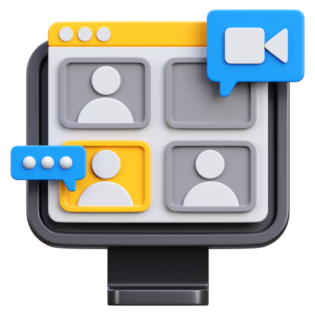 Video Conference  3D Icon