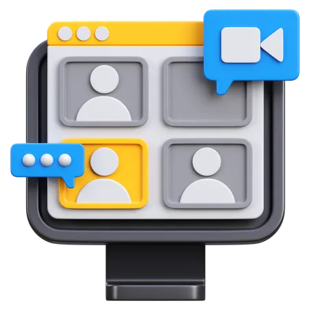 Video Conference  3D Icon