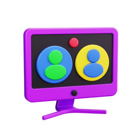 Video conference  3D Icon