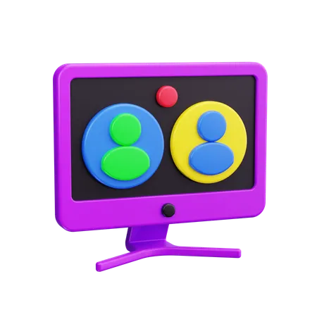 Video conference  3D Icon