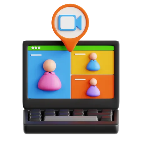 Video Conference  3D Icon