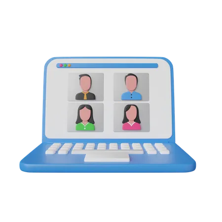 Video Conference 3D Icon