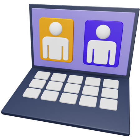 Video Conference 3D Icon