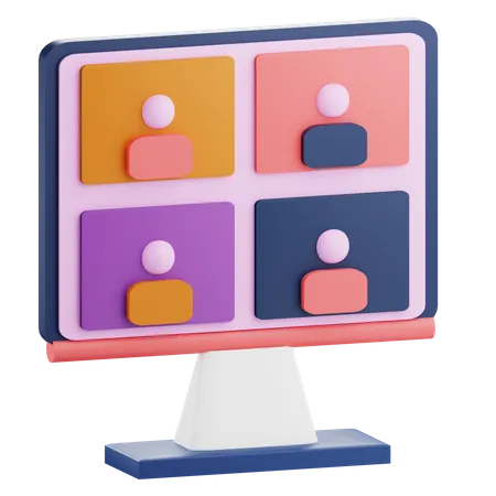Video Conference  3D Icon