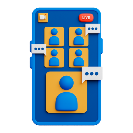 Video Conference Application 3D Icon