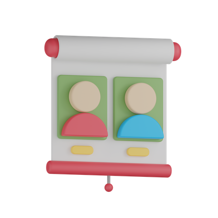 Video Conference Board 3D Icon