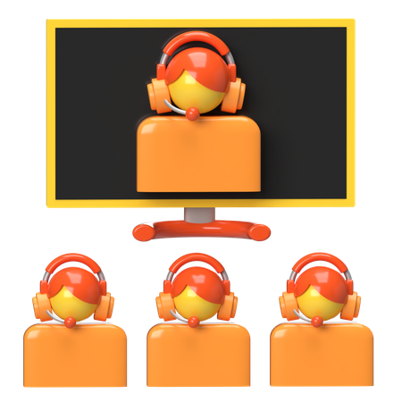 Video Conference Call  3D Icon