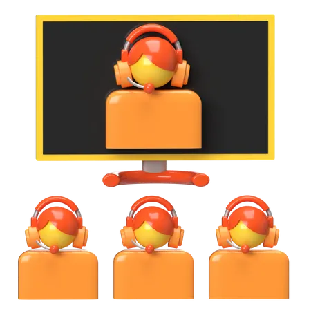 Video Conference Call  3D Icon