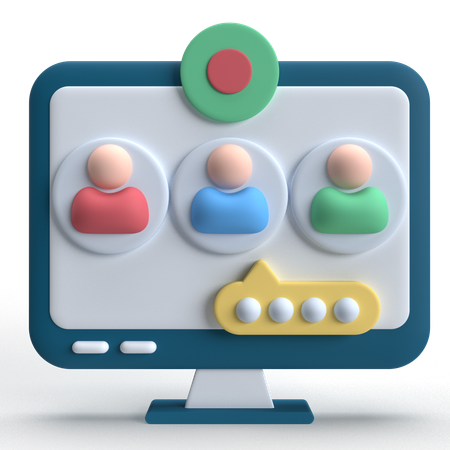 Video conferencia  3D Icon