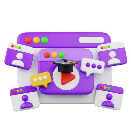Video Conferencing  3D Icon