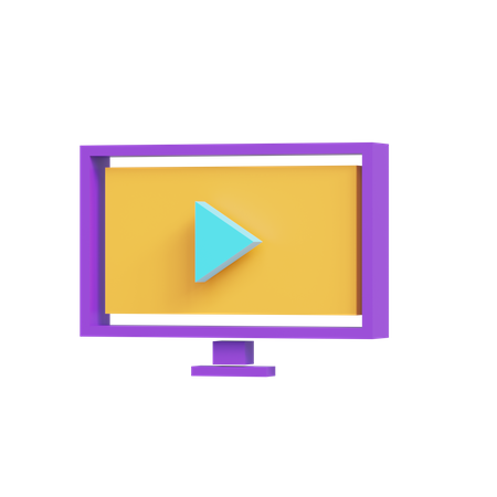 Video Content  3D Icon