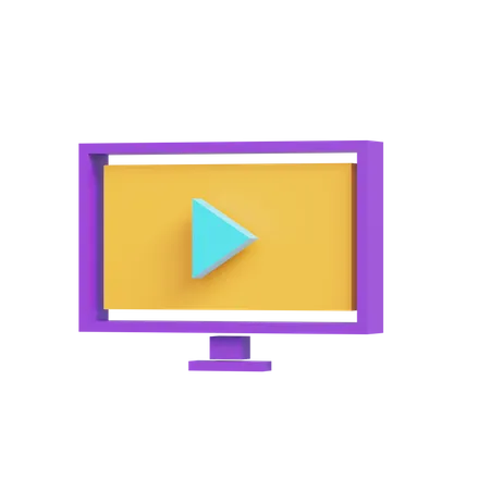 Video Content  3D Icon