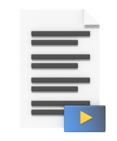 Video Content Script  3D Icon